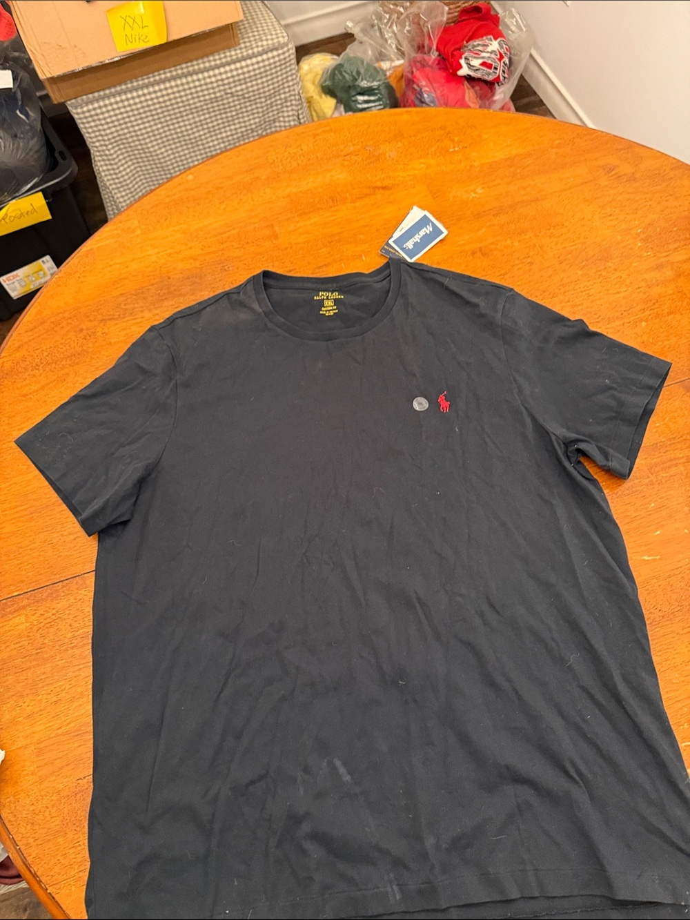 Polo by Ralph Lauren Black Short Sleeve Crew T-Shirt with Red Pony xxl